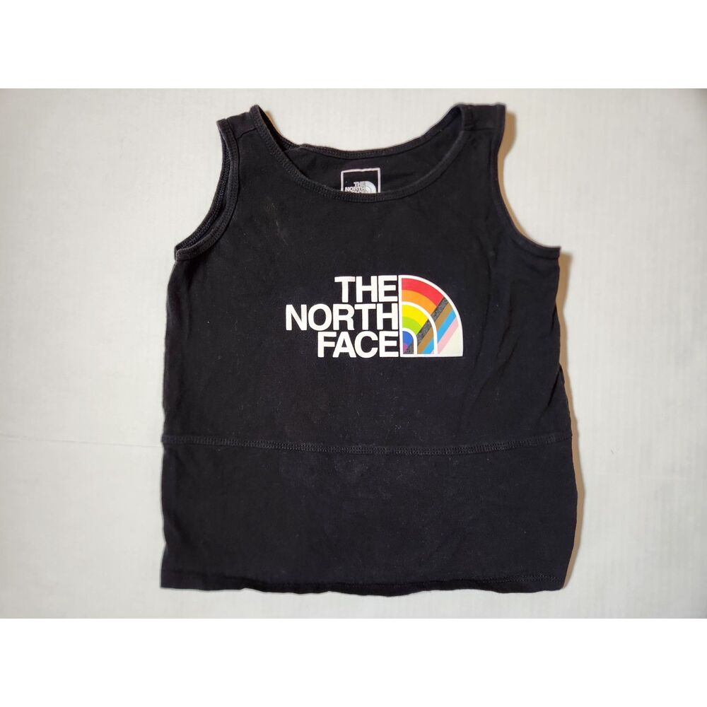 The North Face Girls Small Graphic Tank Black Rainbow